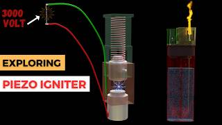 How Piezoelectric Igniter Generates High Voltage Spark - 3D Animation