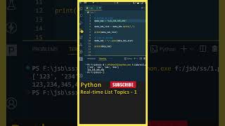 Python Tutorial (Real-time List Topics) Python Lists, Python For Beginners Telugu, Learn Python