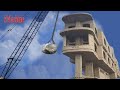 Skillful Workers Incredible, Extreme Dangerous Construction Demolition By Wrecking Ball