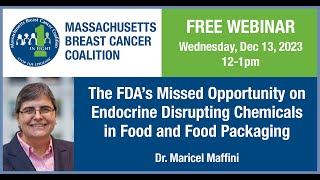 The FDA's Missed Opportunity on Endocrine Disrupting Chemicals in Food and Food Packaging - 12-13-23