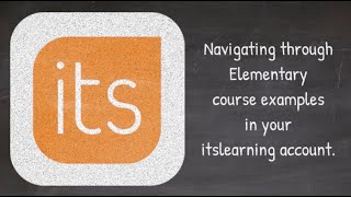 itslearning: Navigating through Elementary course examples