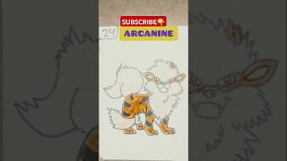 How to Draw Arcanine (Pokemon Drawing Tutorial)#shorts #draw