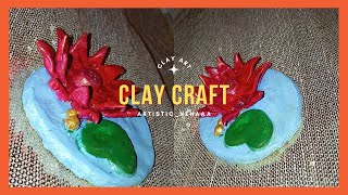 diy lotus agarbatti stand| clay craft |agarbatti stand with clay|@artistic_nehaaa