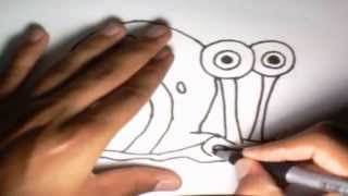 Como dibujar a Gary Bob Esponja l How to draw Spongebob Gary