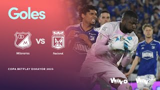 Millonarios vs. Nacional (goles) | Copa BetPlay Dimayor 2023 | Final - Ida