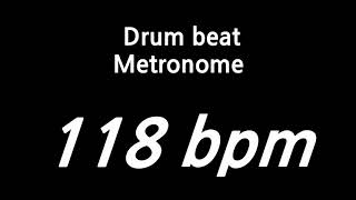 118 bpm metronome drum