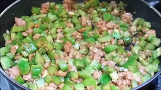 苦瓜炒素豬肉碎 Stir-fried Vegan Minced Meat with Bitter Melon