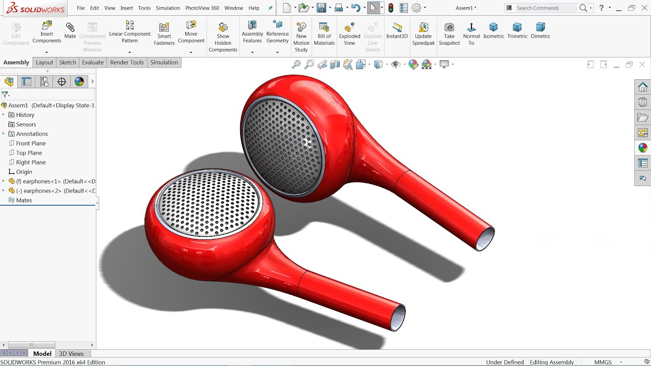 Solidworks Surface Tutorial Earphone Youtube