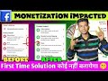 Facebook monetisation impacted 2024 | monetisation restricted | flagged behaviour on Facebook |