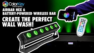 Create The Perfect Wall Wash with Air Bar Hex 6, Battery-Powered Wireless LED Bar