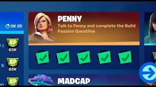 Talk to Penny and complete the Build Passion Questline - All Penny Quest Challenges Guide  - 80K XP
