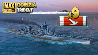Cruiser Gorizia: Action game with 9 destroyed ships - World of Warships