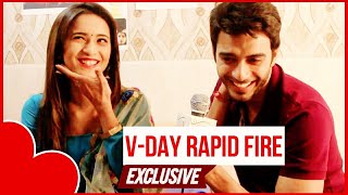 EXCLUSIVE! Shivani Surve \u0026 Vikram Singh Chauhan Plays Valentines Day RAPID FIRE With GlitzVision USA