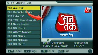 how to add Aaj Tak channel on DD free Dish. Aaj Tak channel DD free Dish Mein Kaise add Karen.aajtak