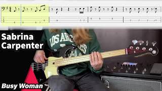 Sabrina Carpenter - Busy Woman (bass cover tabs) #basscover