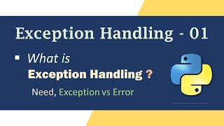 What is Exception Handling?| Exception Handling in Python🚨| What are Exceptions? | Python Tutorial