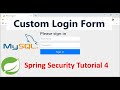 Spring Security Tutorial - Create a Custom Login Form