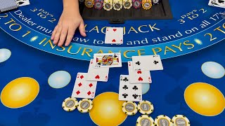 Blackjack | $900,000 Buy In | SUPER HIGH ROLLER SPLIT \u0026 DOUBLE BETS FOR OVER $200,000!!