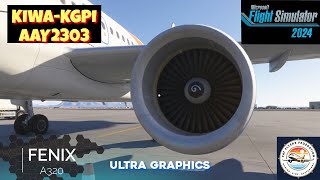 Ultra Realism Graphics Nvidia Update MSFS 2024 Fenix A320 Full Flight KIWA-KGPI Allegiant Air 2303