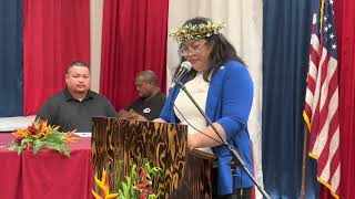 Rota Mayor Aubry Hocog delivers State of the Island address