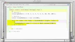 Java Arrays, for loops, and random numbers