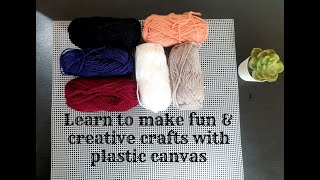 How to Cross-Stitch with Patterns on plastic canvas || Plastic canvas coasters