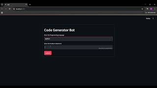 🚀 Code Generator ChatBot using LLM | AI-Powered Coding Assistant 🤖