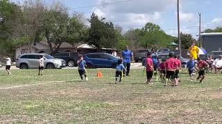 Flag Football Game 4, Spring 2021 Boys and Girls Club - Kingsville Texas; I scored 3 TOUCHDOWNS,