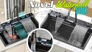 Novel Double Waterfall Sink With Digital Display