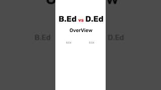 B Ed vs D Ed Which Is Better | B Ed vs D Ed Full Information | B Ed vs D Ed kya hota hai? |