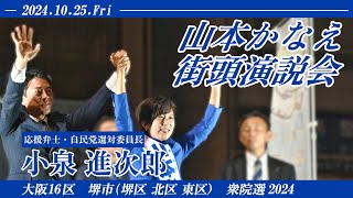 【大阪16区衆議院候補】山本かなえ　街頭演説会　24.10.25　応援弁士　小泉進次郎　自民党選挙対策委員長　#衆議院選挙2024 #大阪16区 #堺 #堺区 #北区 #東区 #大阪16区は山本かなえ