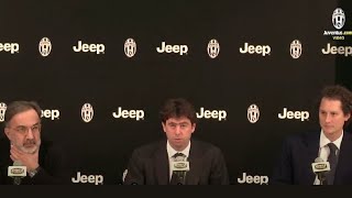 The press conference featuring Agnelli, Elkann and Marchionne