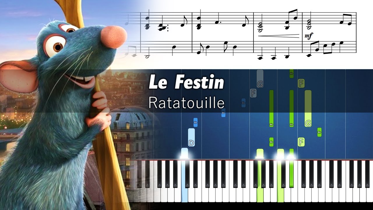 Ratatouille - Le Festin - Cinematic Piano Tutorial With Sheet Music ...