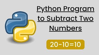 Python Program to Subtract Two Numbers #python #pythonforbeginners