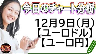 【FX最新予想】12月9日ユーロドル・ユーロ円相場チャート分析【海外FX投資】