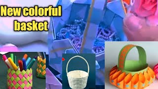 how to make a diy nini paper basket/Diy Easter basket#eastercraft #papercraft#ytstudio #ytvideoes