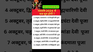 शारदीय नवरात्रि 2024 में कब हैं | Shardiya Navratri 2024 #shorts#ytshorts  #navratri#pooja