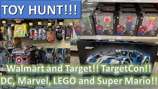 Toy Hunt!! Walmart and Target!! DC Multiverse Restocks!! New LEGO!! Super Mario Movie Figs!!!