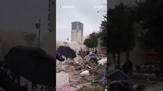 Buildings collapse following powerful #earthquakes in #Turkey and #Syria