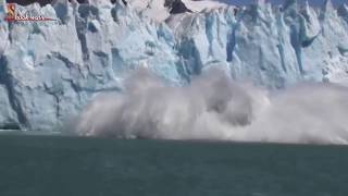 Massive Glacier wall collapse 2k18, glacier national park | iceberg | glacier | shock wave