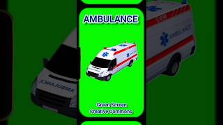 Ambulance footage on the green screen. Video animation. #greenscreen #animation #футаж