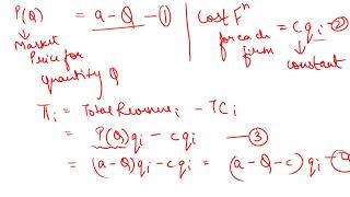 Cournot Model(n firms) - Nash Equilibrium