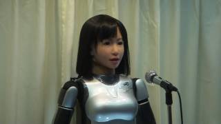 (HD 1080p) HRP-4C Humanoid Woman Robot @CEATEC 2010