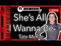 She’s All I Wanna Be (LOWER -3) - Tate McRae - Piano Karaoke Instrumental