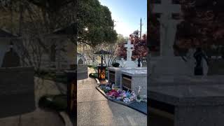 🌸 Visiting LISA MARIE Presley’s Grave @ Graceland Meditation Garden 2023 Elvis’ Daughter  #shorts