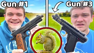 Squirrel Hunting Gun Game Challenge! (Pistols Only)