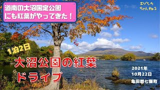 【大沼公園の紅葉をめぐるドライブ】   これは楽しい！！大沼湖クルーズ編