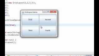 Java swing GUI tutorial #17: GridLayout