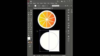 How to Draw an Orange in Adobe Illustrator | Easy Vector Tutorial 🍊#shortstutorial #anasartistry