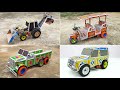 DIY 4 Amazing Matchbox TOYs You Can Make at Home | Matchbox JCB Truck | Matchbox Tuk-Tuk Rickshaw